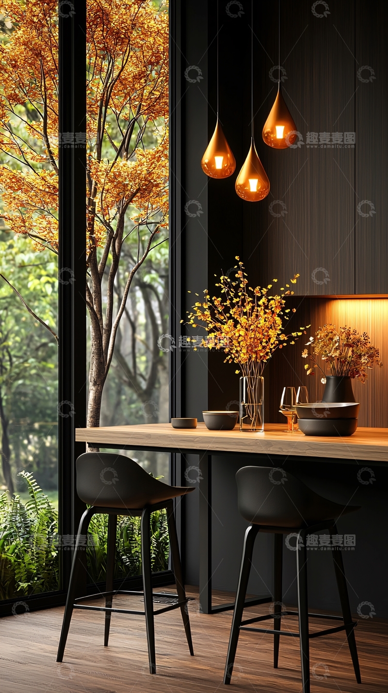 高清大图下载【趣麦麦图】现代简约餐桌椅设计