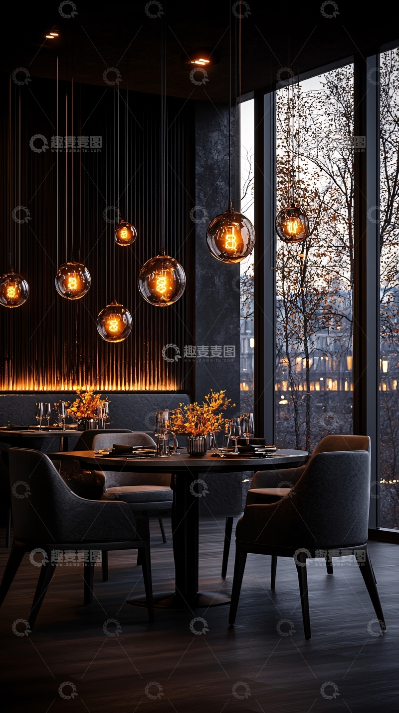 高清大图下载【趣麦麦图】现代餐厅室内设计
