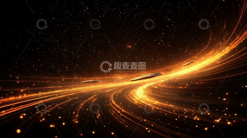 高清大图下载【趣麦麦图】星际穿梭光速轨迹