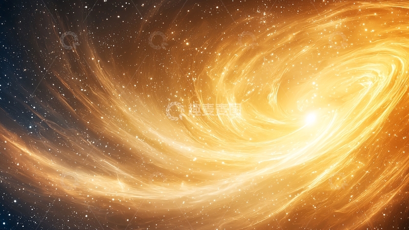 高清大图下载【趣麦麦图】金色星云漩涡背景
