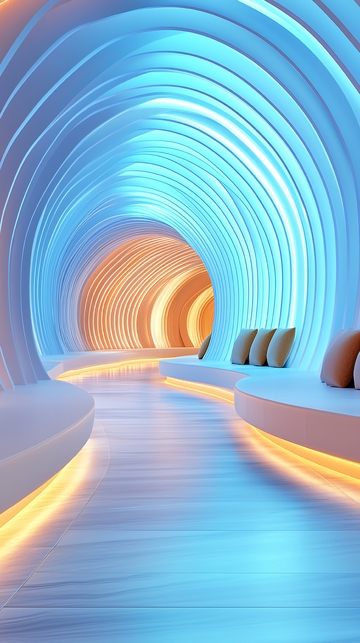 未来感隧道设计效果图