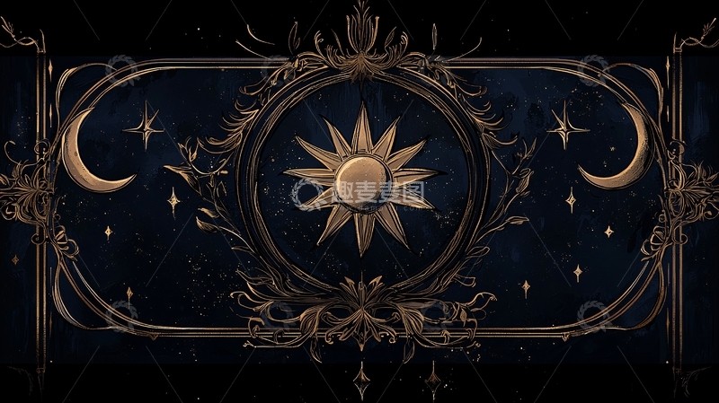 高清大图下载【趣麦麦图】夜空中的星月与繁星