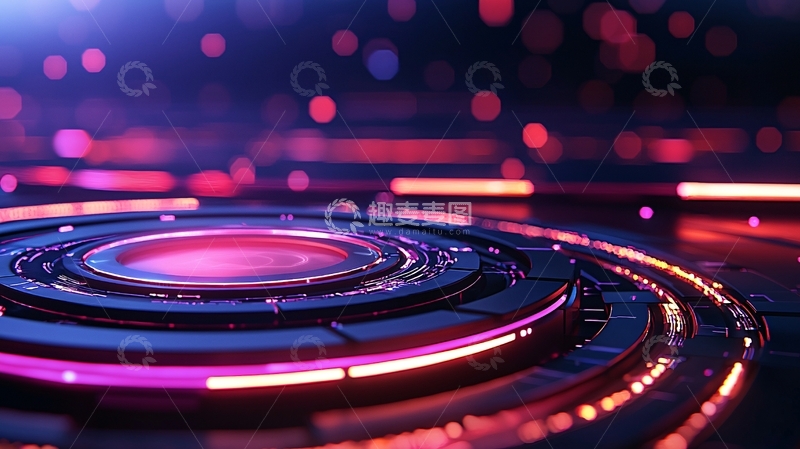 高清大图下载【趣麦麦图】未来科技感圆形装置