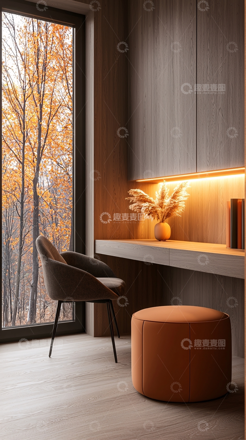 高清大图下载【趣麦麦图】秋日森林中的温馨角落