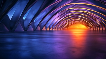 未来感隧道光影效果