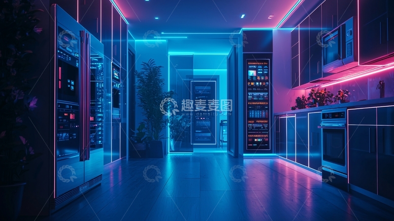 高清大图下载【趣麦麦图】未来科技感厨房设计