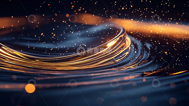 高清大图下载【趣麦麦图】金色波光粼粼的水面