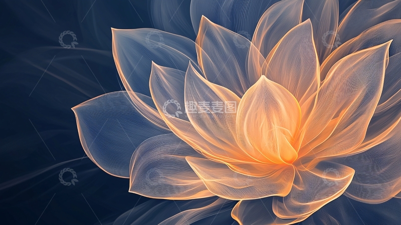高清大图下载【趣麦麦图】抽象莲花艺术背景