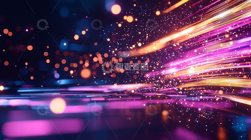 高清大图下载【趣麦麦图】霓虹灯流光溢彩夜景
