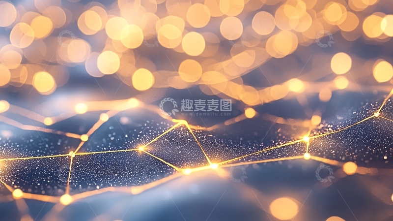 高清大图下载【趣麦麦图】光点网络连接背景