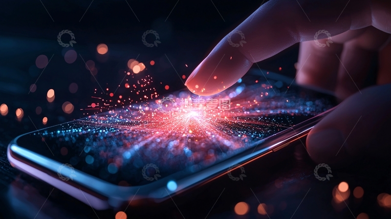 高清大图下载【趣麦麦图】触摸屏幕的魔法光芒
