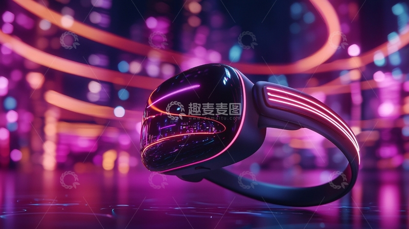 高清大图下载【趣麦麦图】未来科技虚拟现实头戴设备