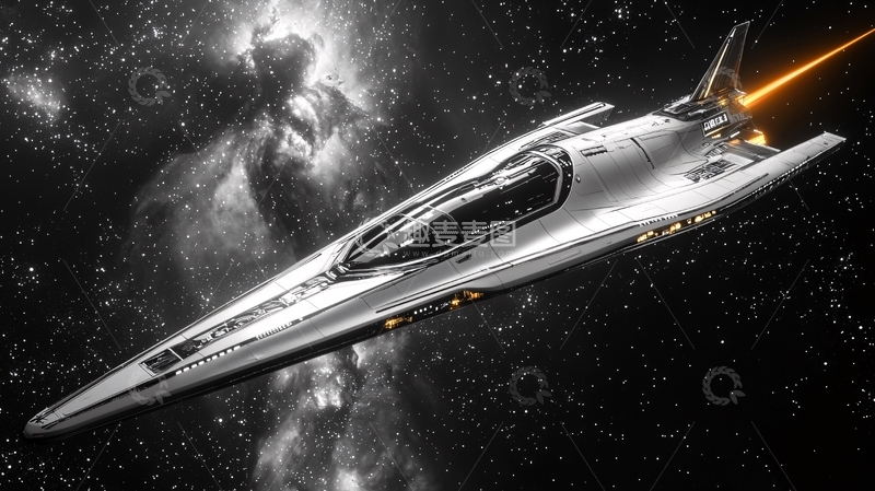 高清大图下载【趣麦麦图】星际飞船穿越星云