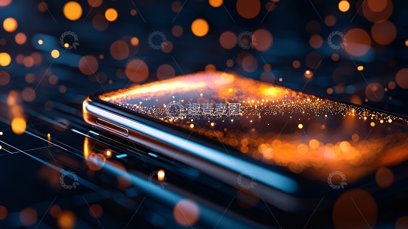 高清大图下载【趣麦麦图】-科技感手机屏幕光效背景