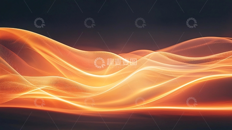 高清大图下载【趣麦麦图】沙漠波浪光影效果背景