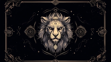 狮子头像神秘象征元素