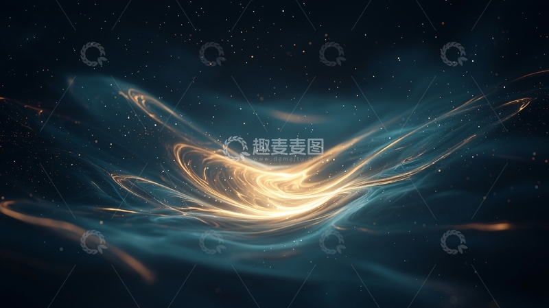高清大图下载【趣麦麦图】宇宙星河流动光效背景