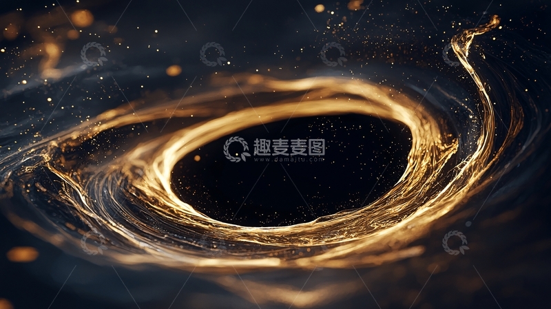 高清大图下载【趣麦麦图】金色漩涡背景素材