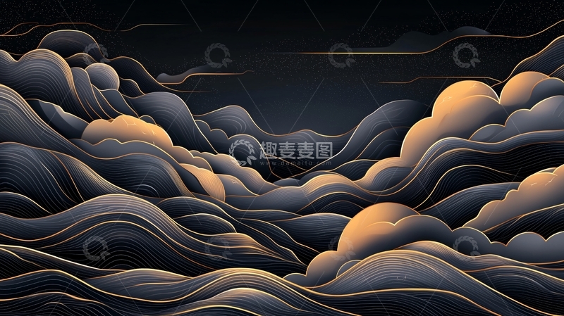 高清大图下载【趣麦麦图】夜空中的云海