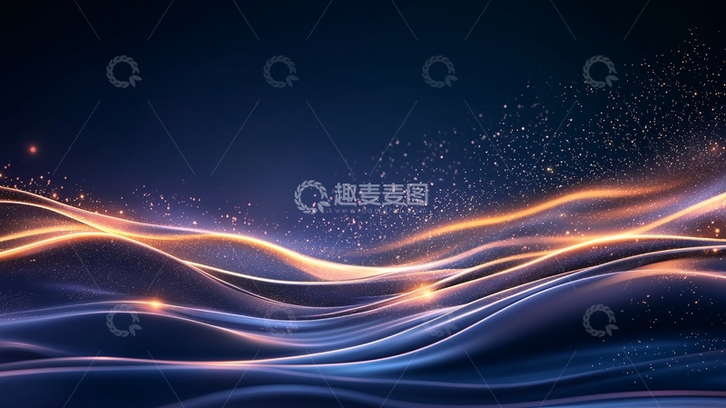 高清大图下载【趣麦麦图】梦幻星空流光背景