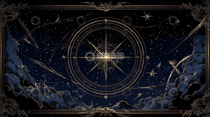 高清大图下载【趣麦麦图】夜空中的星象图