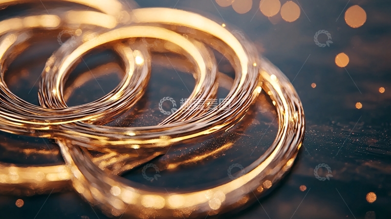 高清大图下载【趣麦麦图】缠绕的金色灯带