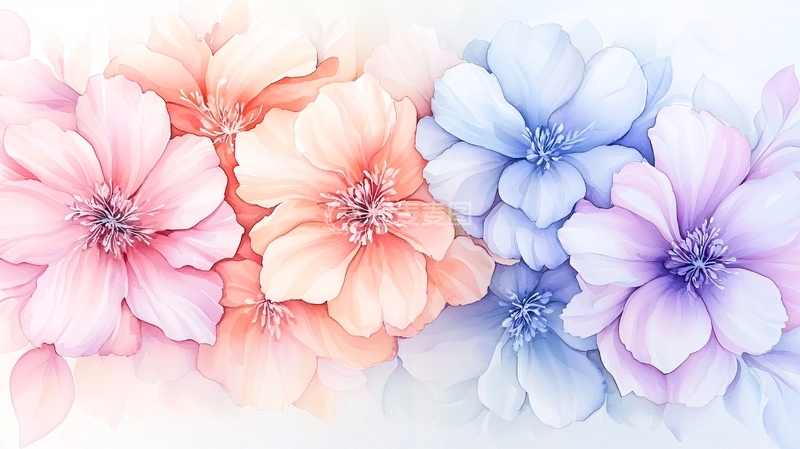 高清大图下载【趣麦麦图】梦幻花朵背景图