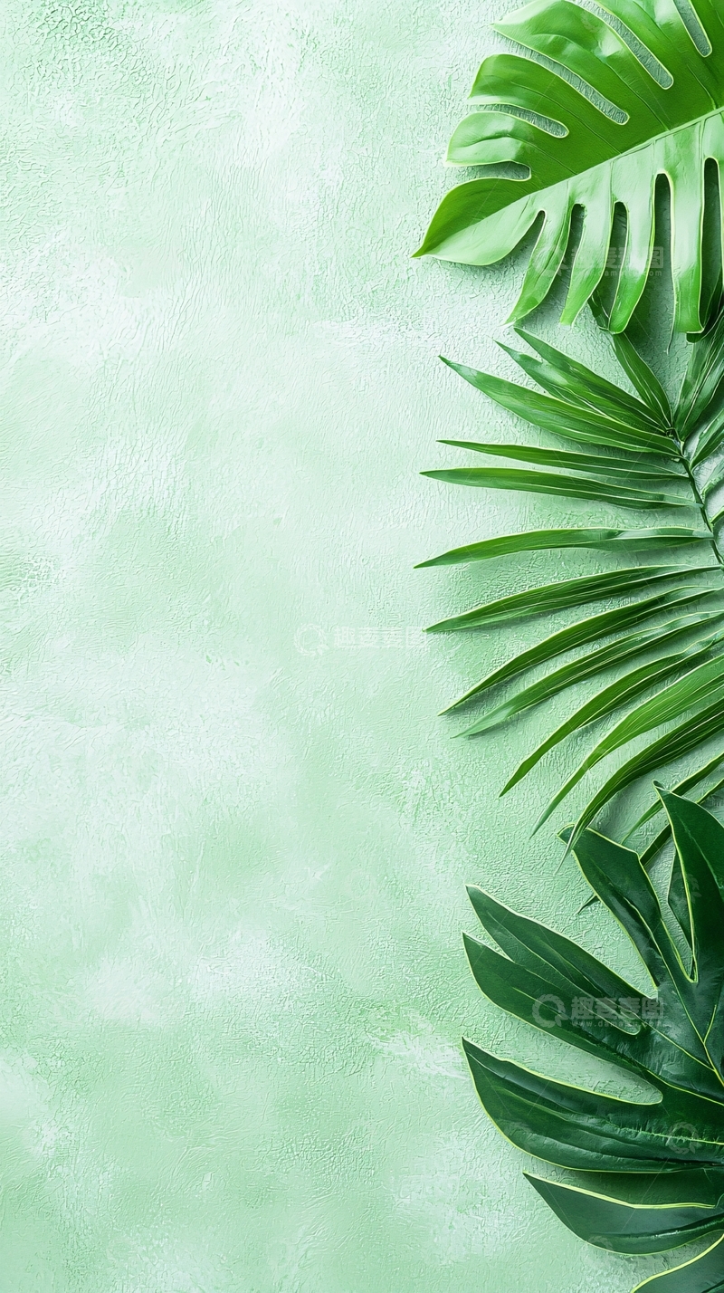 高清大图下载【趣麦麦图】清新绿色植物背景素材