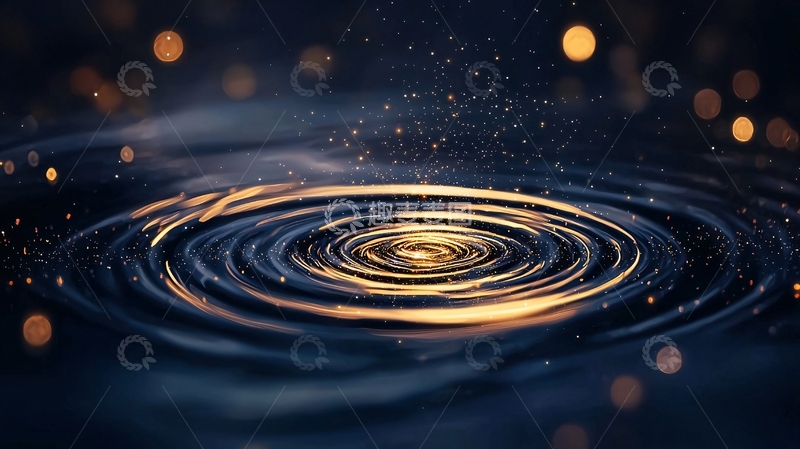 高清大图下载【趣麦麦图】水面上的光圈效果