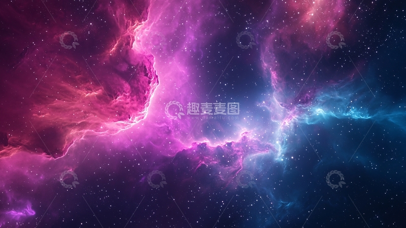 高清大图下载【趣麦麦图】梦幻星云背景素材