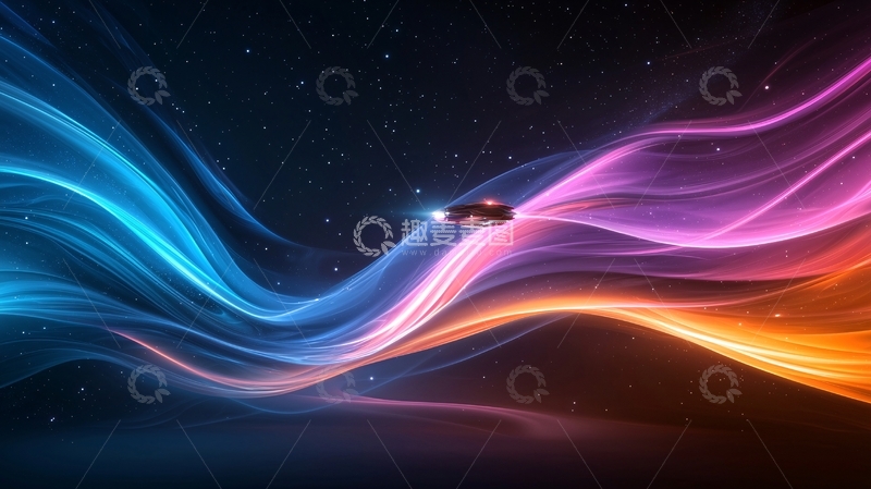 高清大图下载【趣麦麦图】星际穿梭光速飞行