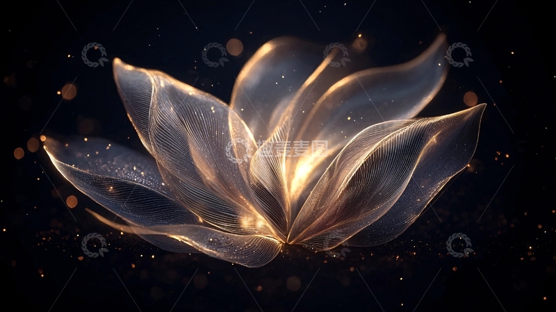 高清大图下载【趣麦麦图】梦幻莲花光影艺术背景
