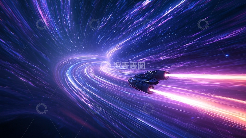 高清大图下载【趣麦麦图】星际穿梭飞船动态背景