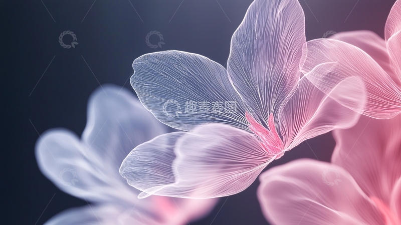 高清大图下载【趣麦麦图】梦幻花朵光影艺术背景