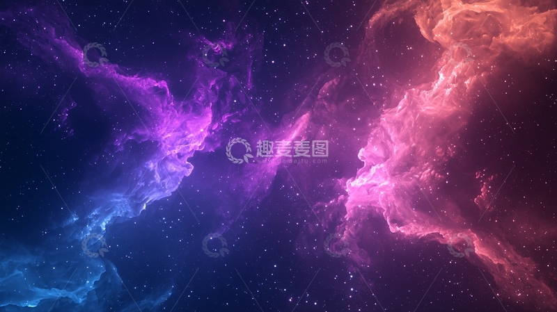 高清大图下载【趣麦麦图】梦幻星云背景素材