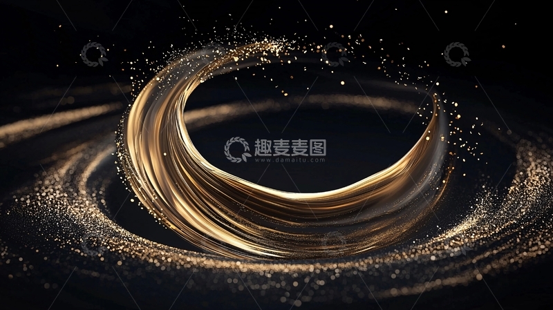 高清大图下载【趣麦麦图】金色光晕流动效果背景