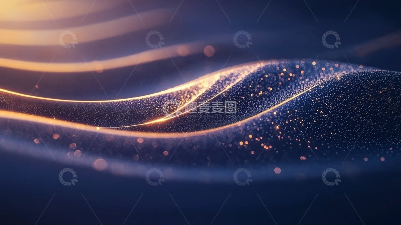 高清大图下载【趣麦麦图】光波粒子动态效果背景