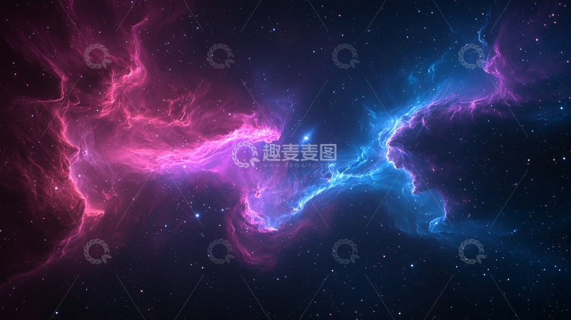 高清大图下载【趣麦麦图】星云交汇宇宙奇观