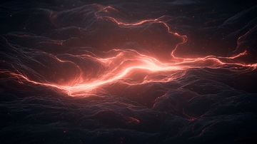 红色光芒流动的抽象艺术背景