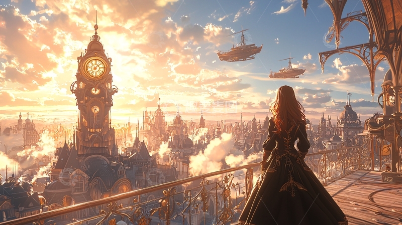 高清大图下载【趣麦麦图】未来之城的黄昏