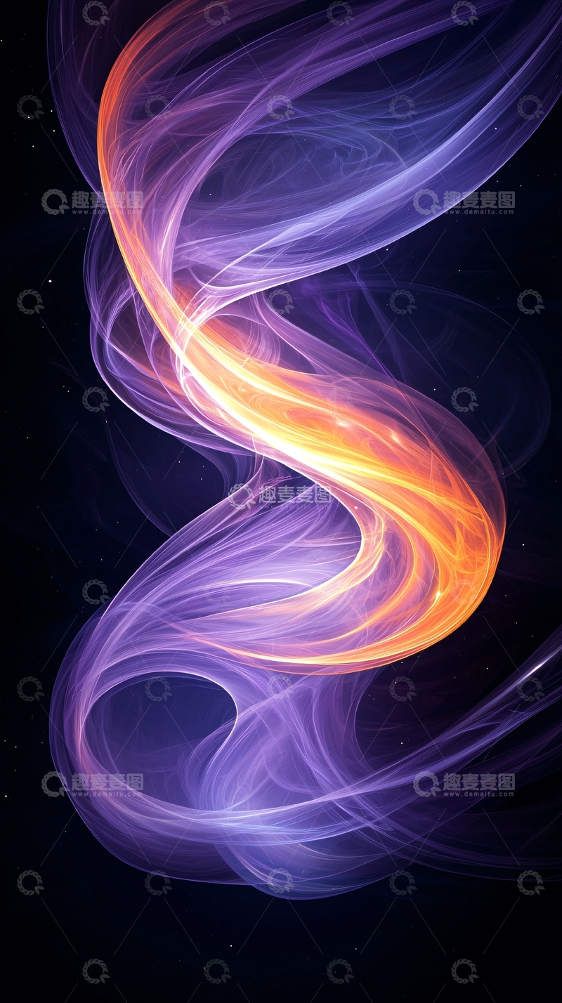 高清大图下载【趣麦麦图】紫色火焰螺旋动态壁纸