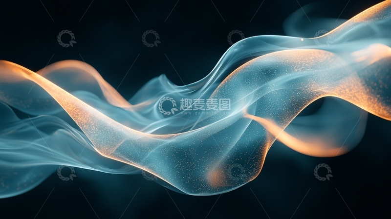 高清大图下载【趣麦麦图】流动的光波抽象艺术背景