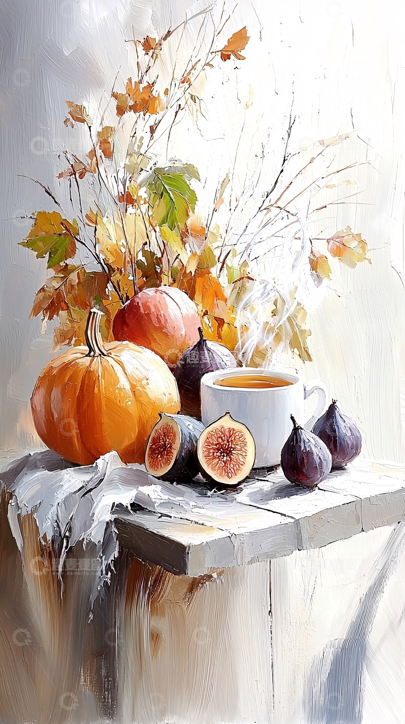 高清大图下载【趣麦麦图】秋日静物：南瓜
