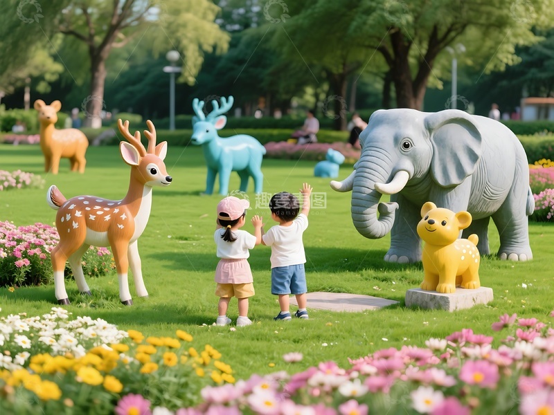 高清大图下载【趣麦麦图】户外儿童游乐场景观