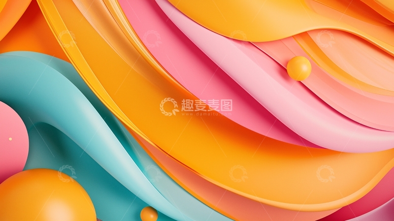 高清大图下载【趣麦麦图】抽象色彩流动背景素材