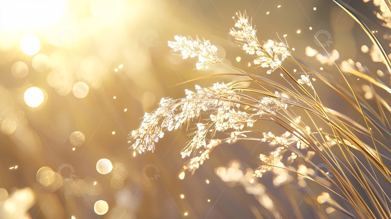 高清大图下载【趣麦麦图】金色阳光下的麦穗