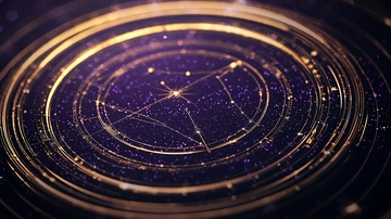 星空星座与光环背景