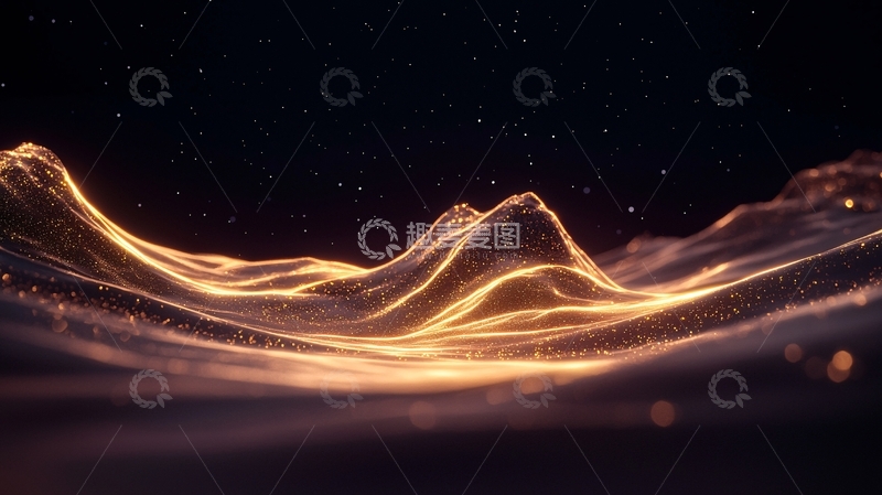 高清大图下载【趣麦麦图】星光山脉夜景