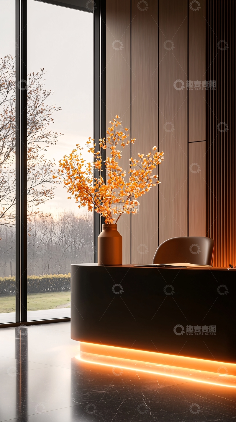 高清大图下载【趣麦麦图】现代简约接待台装饰设计