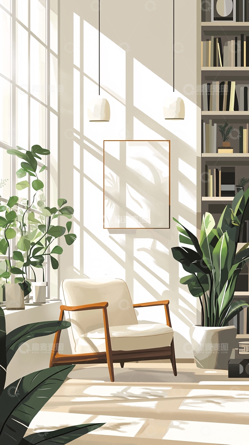 高清大图下载【趣麦麦图】现代简约客厅室内设计图